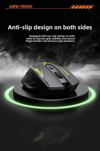 Rechargeable Wireless Mouse Bluetooth 5.4 & 2.4GHz Gaming Mouse, Ergonomic Wireless Mouse 1600 DPI for PC, Laptop & Office