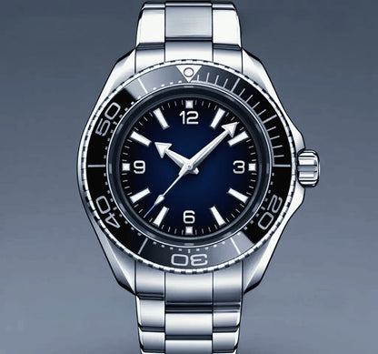 904L Stainless Steel Case, for Men Automatic Mechanical Movement Luxury Watch, Black Blue Leather Ceramic Exquisite Heritage