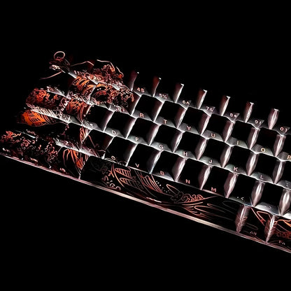 Side-engraved Translucent CHERRY Keycaps PBT Creative Personalized Customized for 60/64/84/98/108 Mechanical Keyboards MX Switch