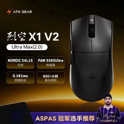 ATK Blazing Sky X1/X1V2 trådløs gamermus 8K med lav latenstid, letvægts FPS Liekong e-sport gamingmus, brugerdefineret pc-tilbehør