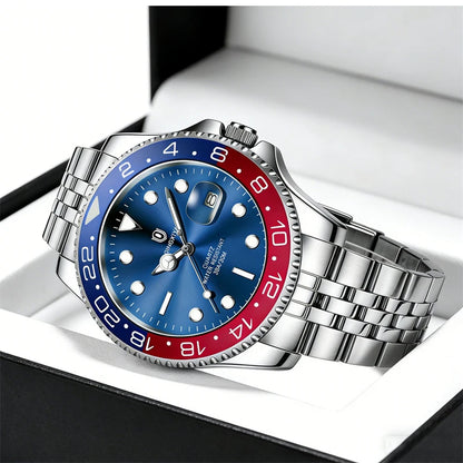 2026 New QINGXIYA Luxury Men Quartz Watches Stainless Steel Waterproof Luminous Date Watch Top Brand Men Wristwatch reloj hombre