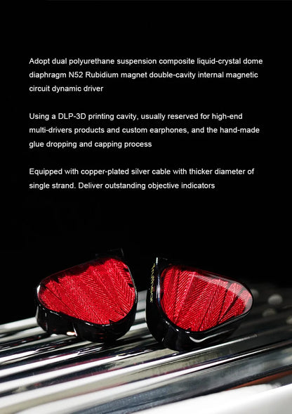 TRUTHEAR x Crinacle ZERO:RED Dual Dynamic Driver In-Ear Wired Audiophile Earphones 0.78 2Pin HiFi Earphones