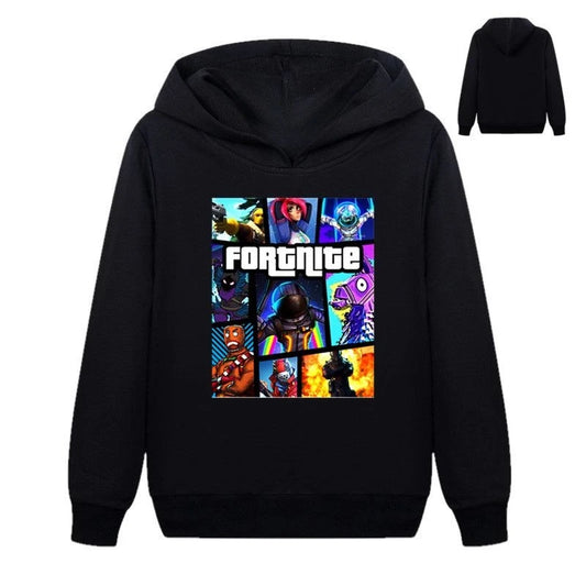 Hanorace pentru copii cu imprimeu Fortnite, costum confortabil cu design animat, bluze lejere cu mânecă lungă, haine de toamnă-iarnă