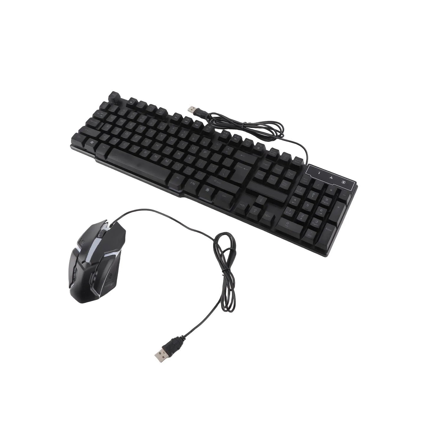 Keyboard Mouse Combo 4-piece Gaming Combo Ergonomic 104 Keys Keyboard 4-color Breathing Light Mouse Headset Anti-slip Mouse Pad
