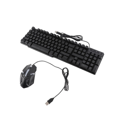 Keyboard Mouse Combo 4-piece Gaming Combo Ergonomic 104 Keys Keyboard 4-color Breathing Light Mouse Headset Anti-slip Mouse Pad