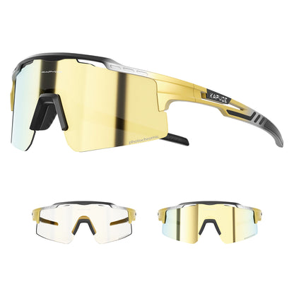 Kapvoe Outdoor Photochromic Bicycle Sports Glasses Men Women Road Cycling Sunglasses UV400 MTB Cycling Eyewea Driving Goggles