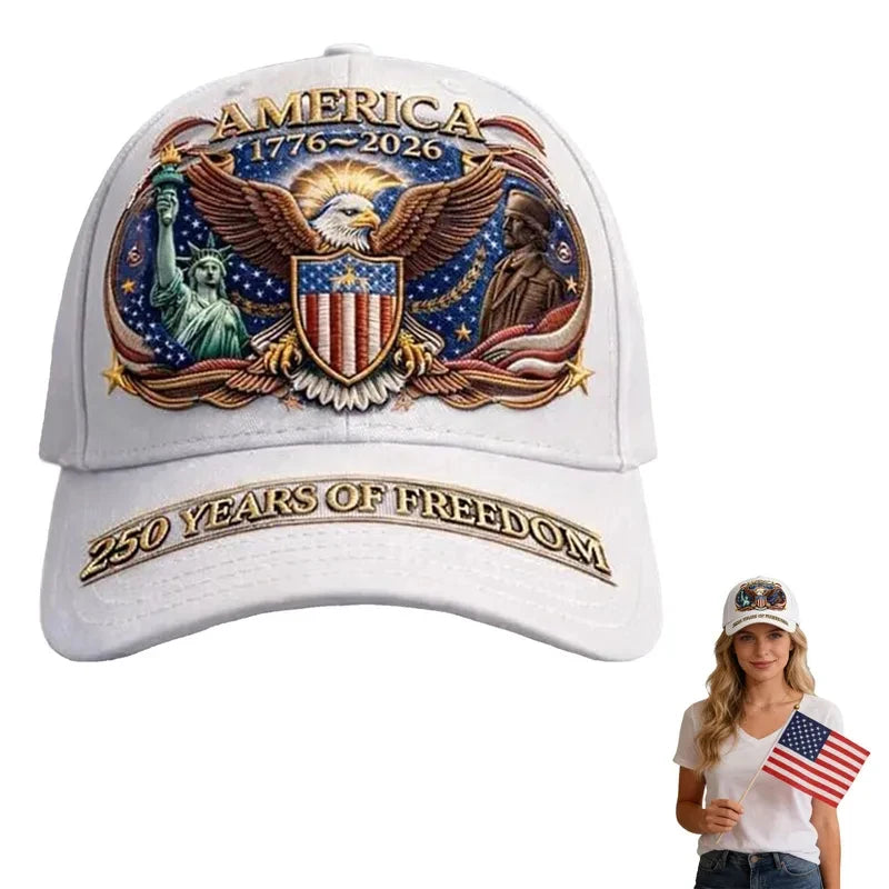 USA 250th Anniversary Denim Baseball Cap 1776 2026 Adjustable Patriotic Retro Running Hat Lightweight Breathable