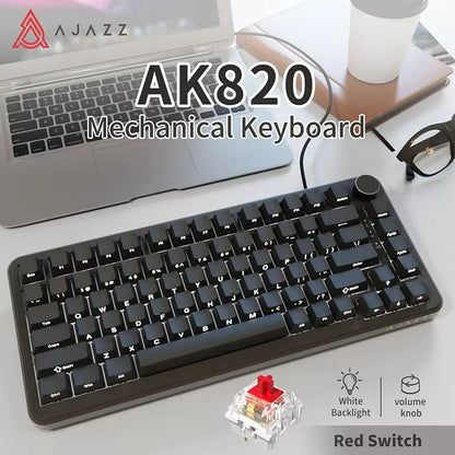 AJAZZ AK820 Wired Gaming Mechanical Keyboard RGB Backlight Hot-Swap Switches, 70% Compact Layout, PC/Mac Compatible
