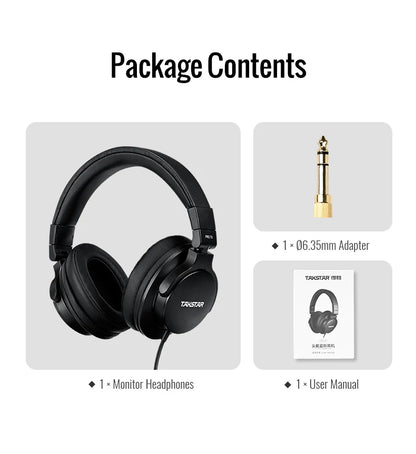 TAKSTAR PRO 70 Professional Studio Monitoring Headphones – Closed-Back Wired Over-Ear Headset for Music Production, DJ, Gaming & Recording