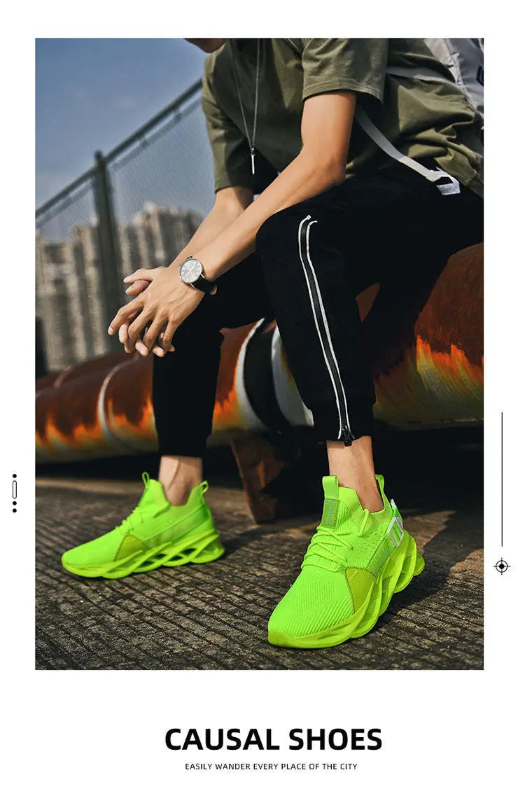 Sneakers casual viola alla moda per donna e uomo, scarpe da corsa Blade, taglie grandi 48, scarpe sportive leggere e traspiranti, sneakers da uomo in rete
