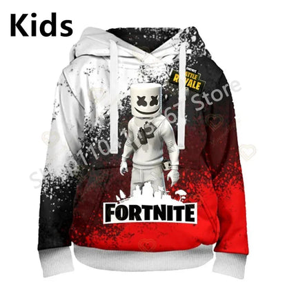 Φούτερ με Κουκούλα Llama Battle Royale F-Fortnited με 3D Εκτύπωση για Άνδρες, Γυναίκες και Παιδιά, Αγόρια και Κορίτσια, Streetwear Πουλόβερ, Πράσινα Τοπ