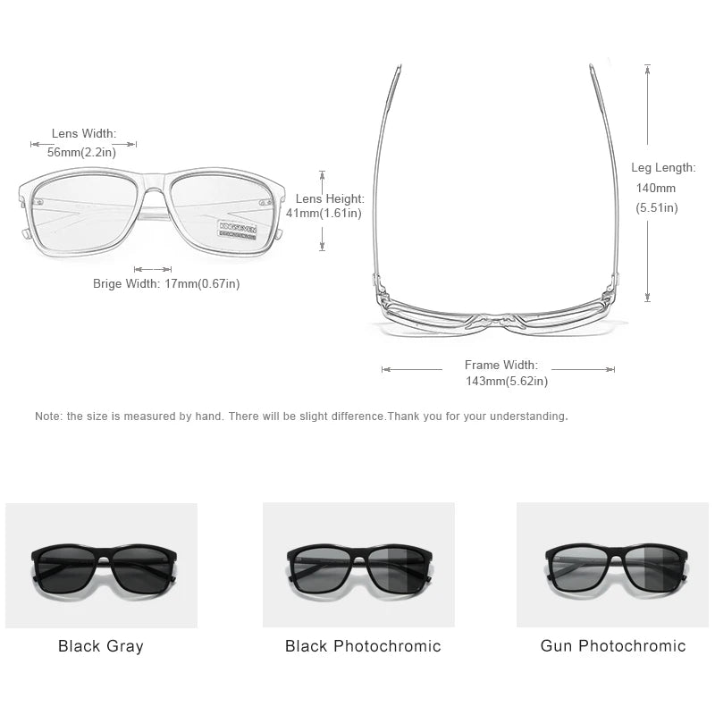 KINGSEVEN Brand Aluminum Frame Sunglasses Men Polarized Mirror  Photochromic  Sun glasses Women's Glasses Accessories Outdoors