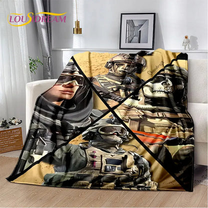 Κουβέρτα 3D COD, απαλή λούτρινη κουβέρτα gamer Call of Duty, φανελένια κουβέρτα ριχτάρι για σαλόνι, υπνοδωμάτιο, κρεβάτια, καναπέ και κάλυμμα γραφείου