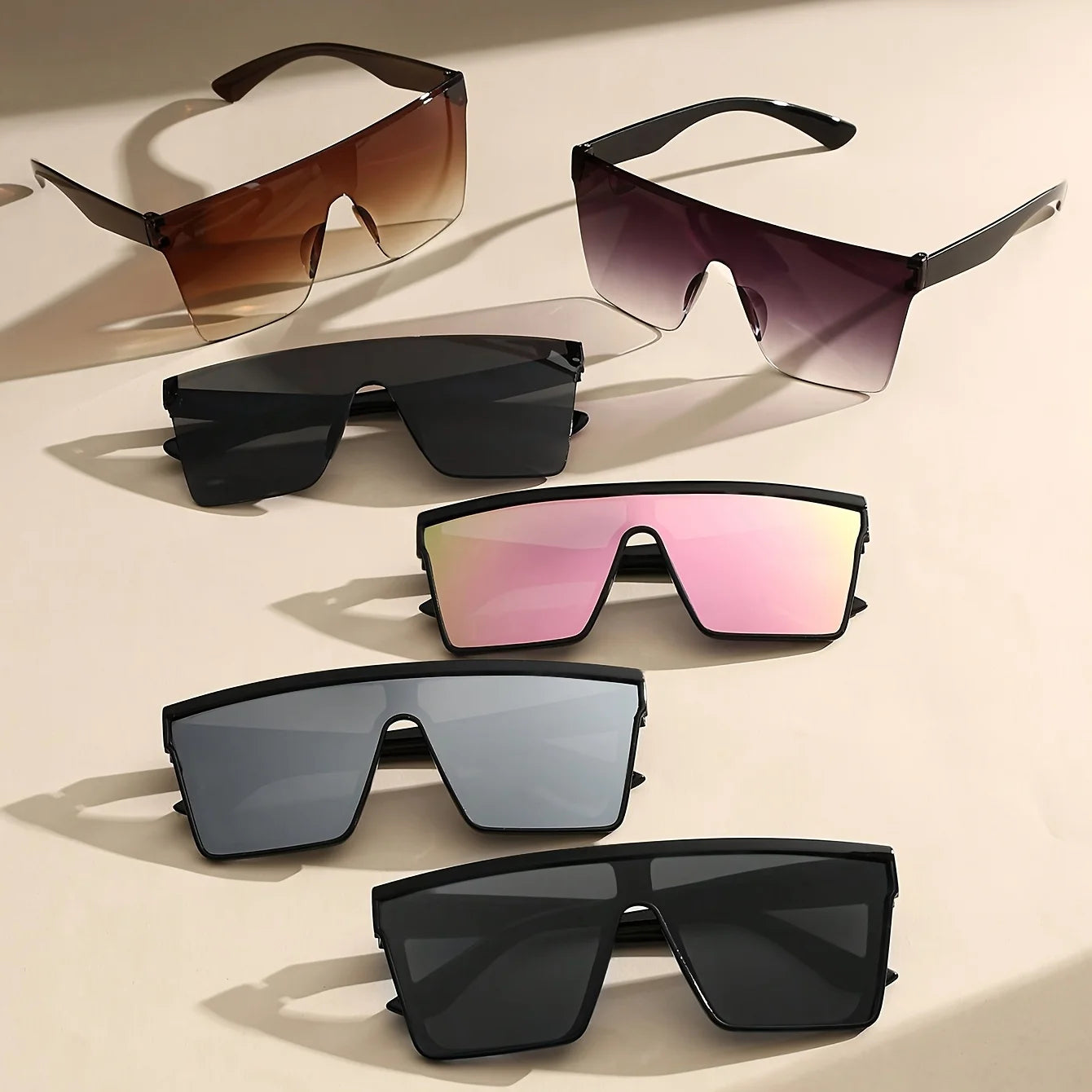 2-4PCS Oversize frame One-piece Goggle Men Woman Sunglasses Interior Accessory Protective Gears Anti Glare Car Driving Glasses