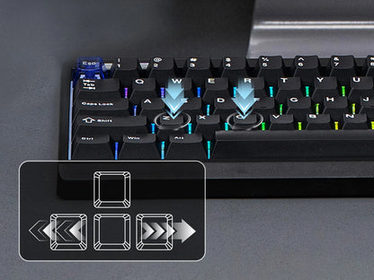 EPOMAKER Magcore65 Lite 65% US QWERTY Layout Wired/BT/2.4Ghz Wireless Mechanical Gaming Keyboard 8K Polling Analog Switch