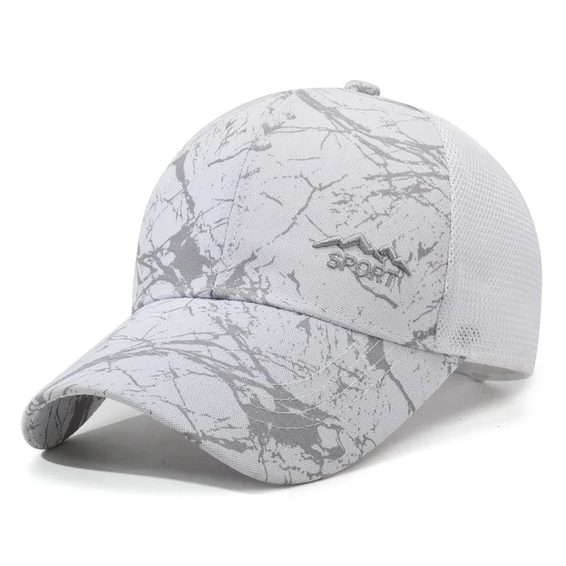 New Summer Men's Sun Hat, Outdoor Sports Visor, Mesh Back Baseball Cap, Breathable Casual Fishing & Trucker Hat