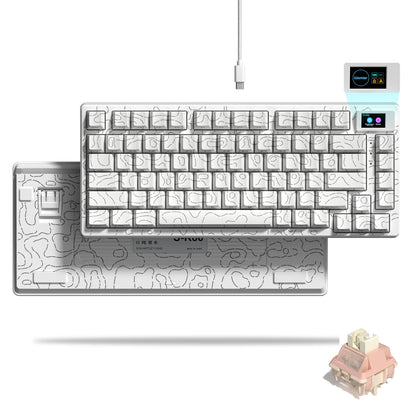 Womier S-K80 75% Keyboard with Color OLED Display Mechanical Gaming Keyboard Hot Swap Keyboard Gasket Mount RGB Custom Keyboard