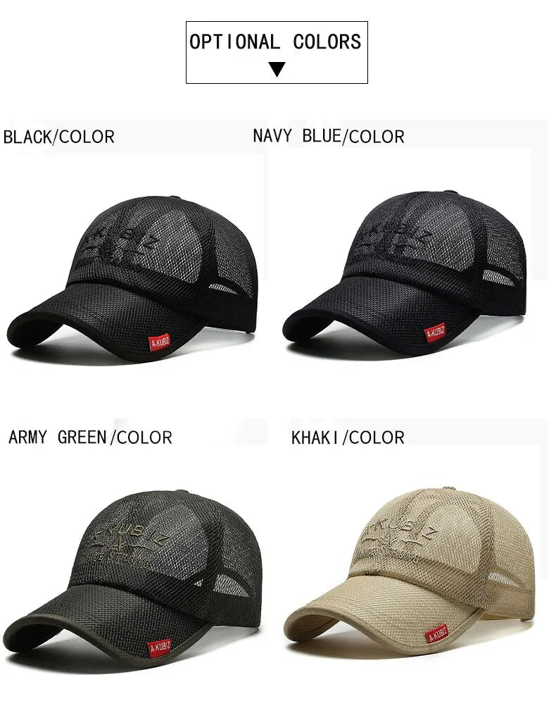 Summer Hats For Men And Women Mesh Baseball Caps Fashion Embroidered Visor Hat Outdoor Embroidered Letter Sun Protection Hat