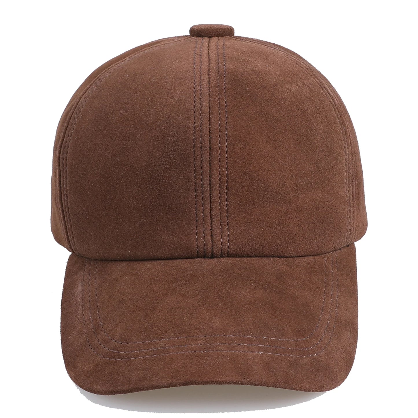 BOONJOVIA Unisex Genuine Suede Leather Baseball Caps for Mens Womens-Adjustable Buckle Back Real Leather Hats