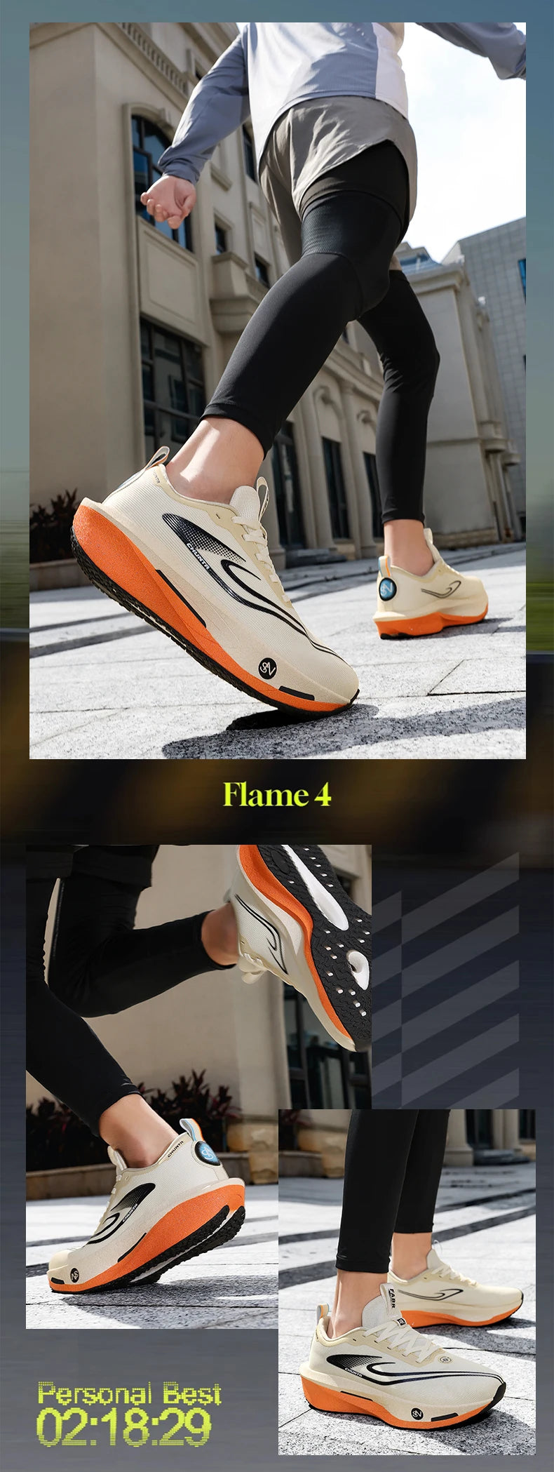 Løbesko med kulfiberplade – specialdesignet til maraton – til mænd – sportssko – åndbare – lette – til kvinder – komfortable – atletiske – skridsikre sneakers
