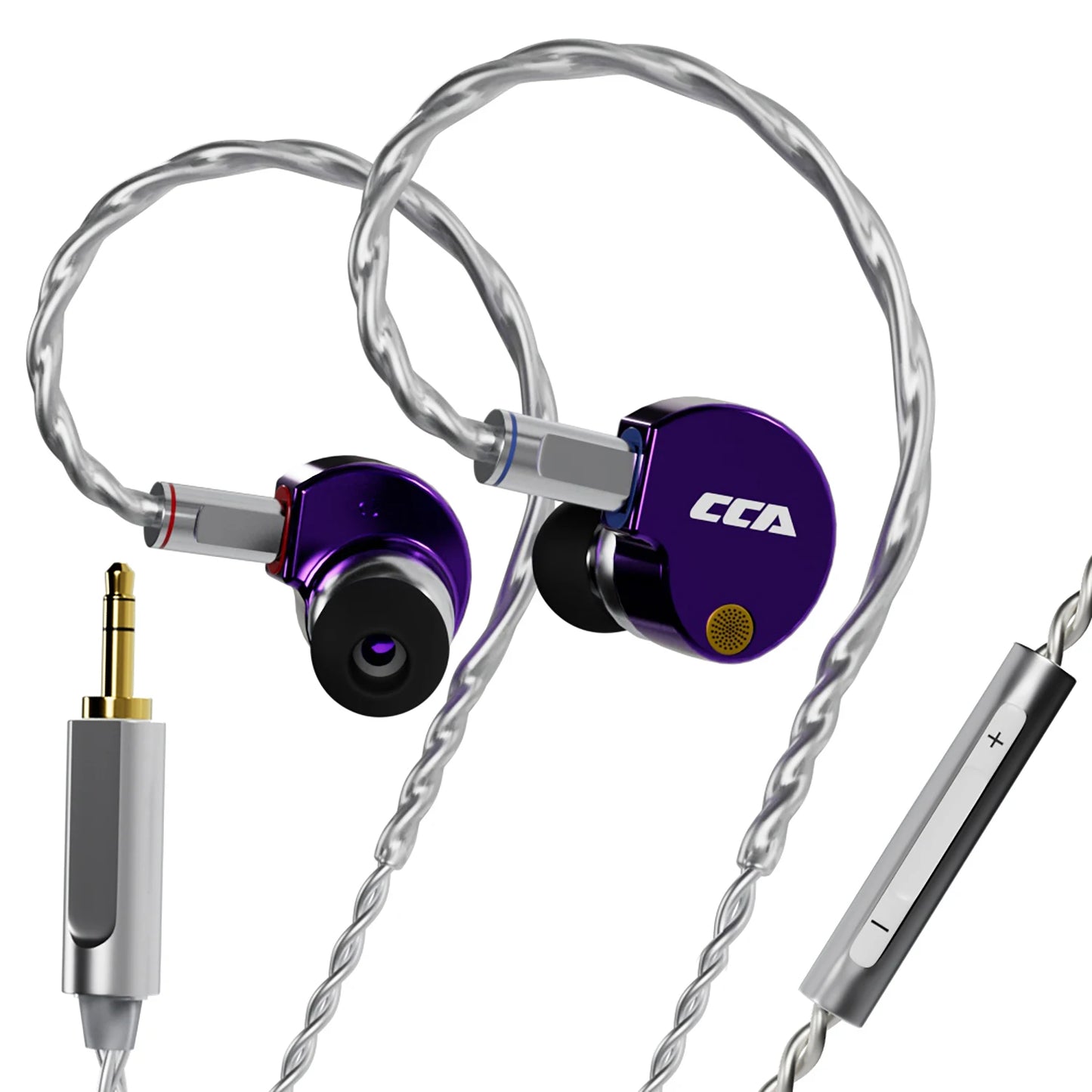 CCA Phoenix HiFi Earphones Dynamic Drive LCP Diaphragm Earphones Noise Cancelling Replaceable 2PIN Cable Gaming Wired Earphone