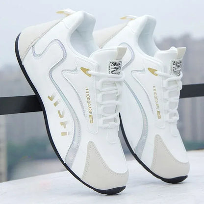 Miesten PU-nahkaiset vedenpitävät lenkkarit, rennot urheilukengät, kevyet, hengittävät, tasapohjaiset, luistamattomat tenniskengät, Zapatillas Hombre