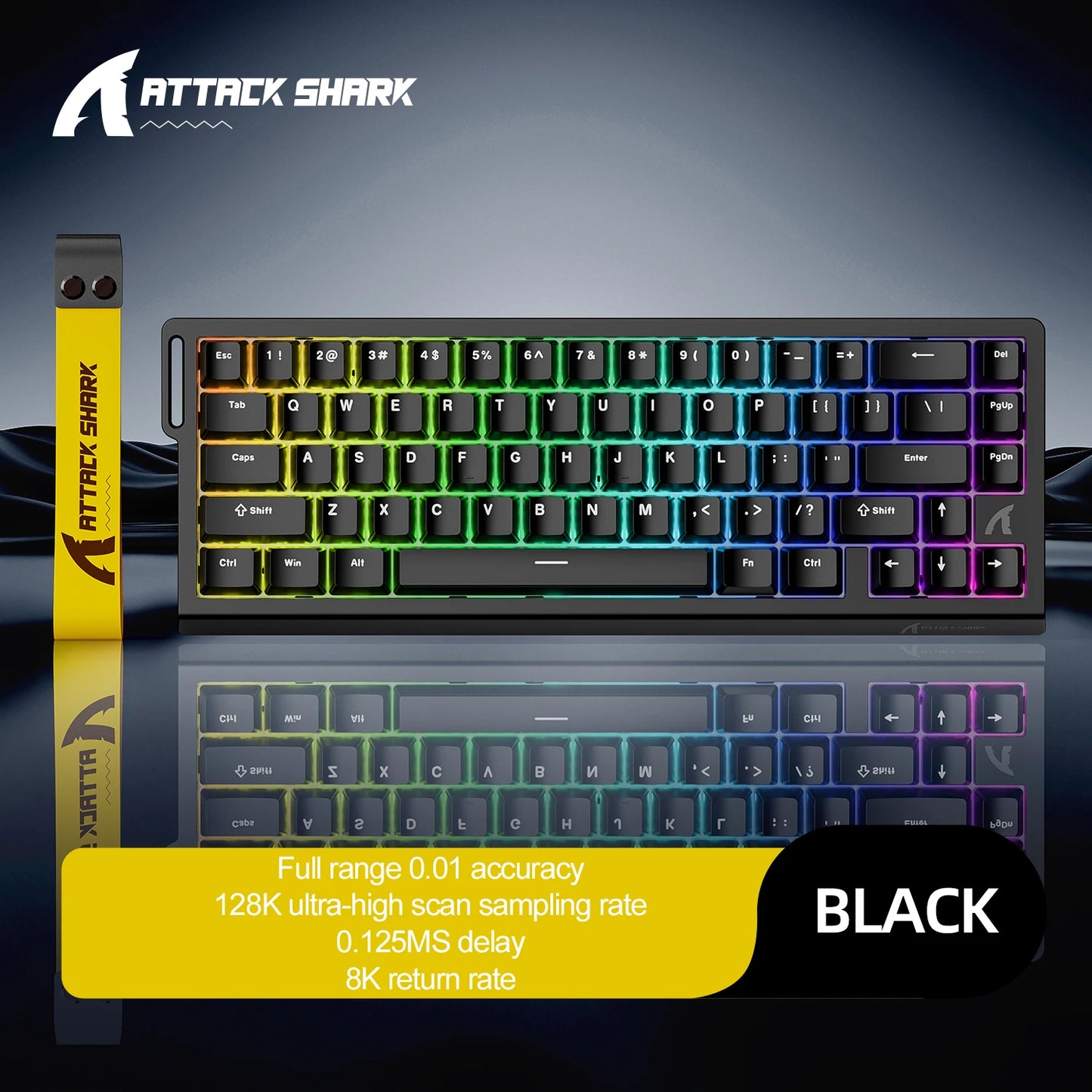 Teclado gaming magnético ATTACK SHARK X68HE X68PRO HE e FREEWOLF F68 com fios F68Pro sem fios para gaming profissional 0.01mm Rapid Trigg