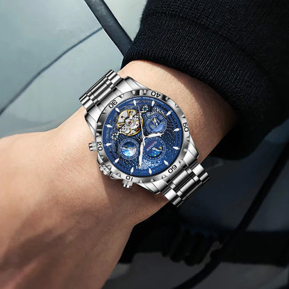Relojes para hombre GLENAW Design, marca líder de lujo, moda y negocios, reloj automático impermeable para hombre, reloj mecánico para hombre