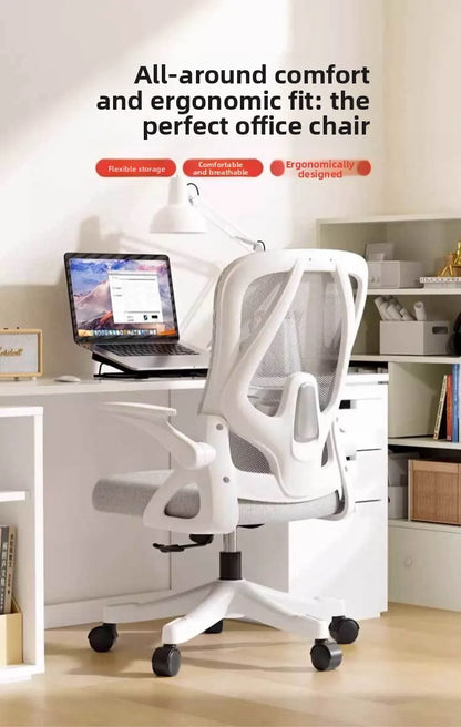 Ergonomic Gaming Chair with Adjustable Height, Comfort Support Cushion, Office Desk Chair for Home, Dorm, Gaming, and Long Hours Use