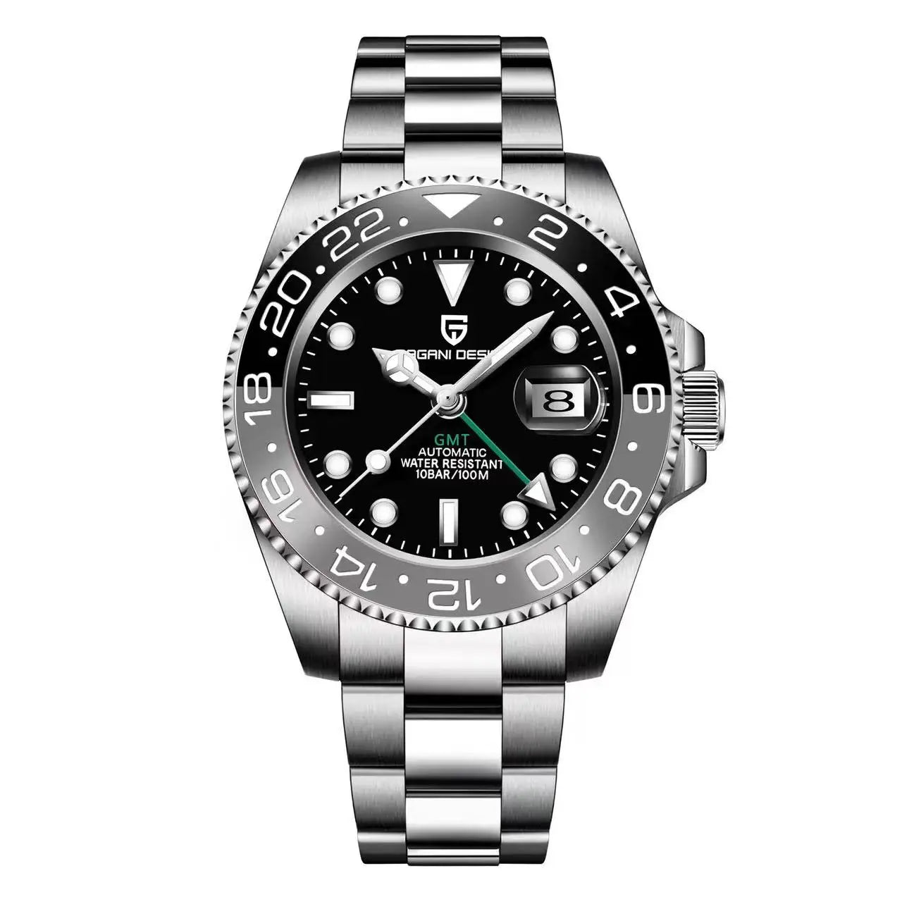 2026 Nuevo reloj mecánico de lujo para hombre PAGANI DESIGN, acero inoxidable, GMT, marca líder, cristal de zafiro, reloj para hombre