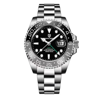 2026 Nuevo reloj mecánico de lujo para hombre PAGANI DESIGN, acero inoxidable, GMT, marca líder, cristal de zafiro, reloj para hombre