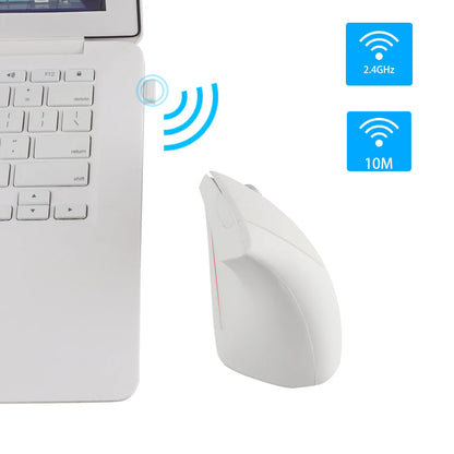 Wireless Vertical Mouse 2.4GHz Ergonomic Optical Mouse, Adjustable DPI Wireless Vertical Mouse with RGB Backlight for Laptop, PC, Mac, Tablet & Office