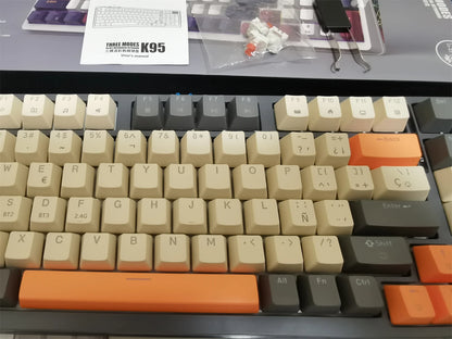 Wireless Mechanical Keyboard 96 Keys 100% Layout Spanish Russian Korean Arabic Mechanical Keyboard Bluetooth RGB K95 2000mAh