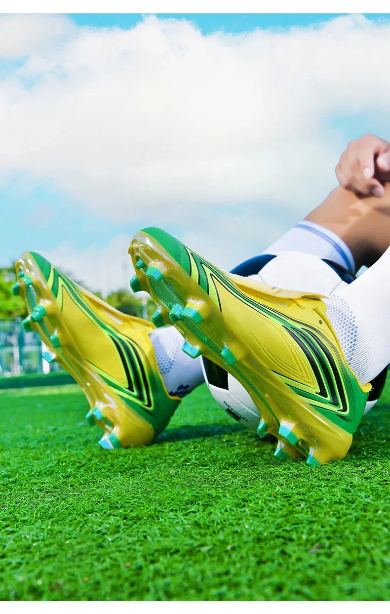 Nouvelles chaussures de football pour hommes, baskets de futsal, crampons, chaussures de football, pour terrain en herbe, montantes, pour l'extérieur, antidérapantes, pour l'intérieur, haute qualité, meilleures ventes