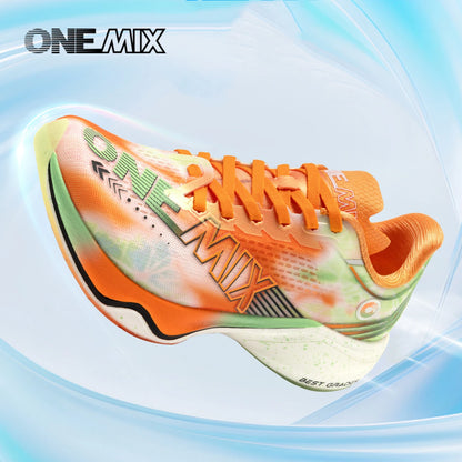 ONEMIX Nylon Carbon Board Marathon Running Racing Shoes, Professional Stable Support, Shock Relief, Ultra-light Rebound Sneakers