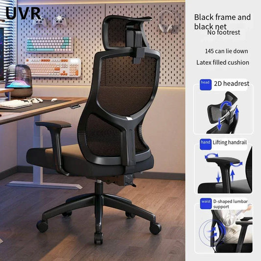 UVR Gaming Computer Chair Ergonomic Office Chair with Reclining Backrest, Adjustable Height, Comfortable Swivel Computer Chair for Home & Office