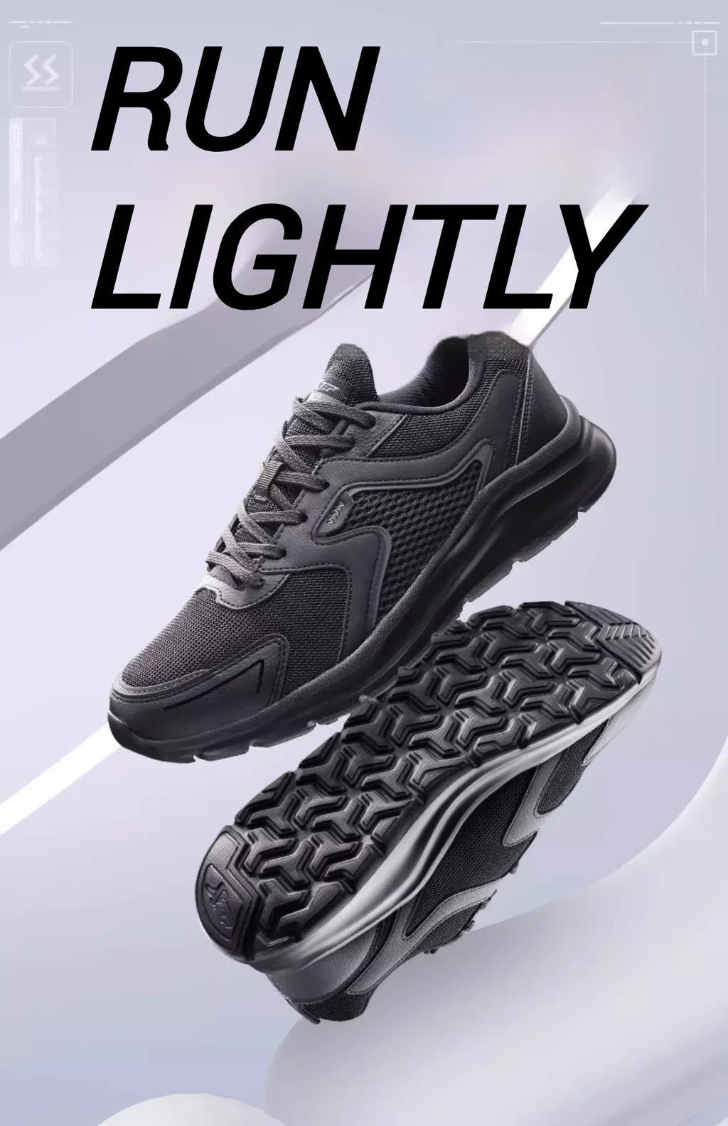 Xtep Men's Running Shoes Sports Shoes Men's Lightweight Shock Absorption Casual Shoes Student Shoes 879119110110
