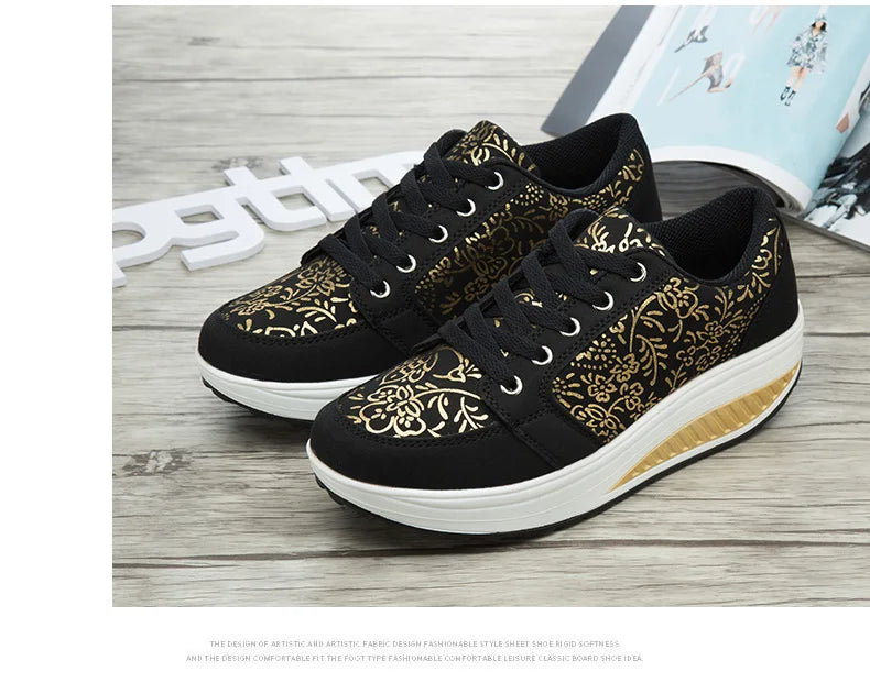 Læder-casualsneakers til kvinder, moderigtige og komfortable platform-vandresko, kilehæl-mokkasiner, åndbare loafers, Zapatos De Mujer