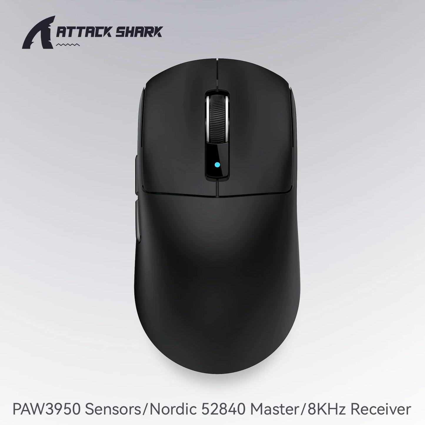 ATTACK SHARK R6 PAW3950MAX Ασύρματο Gaming Ποντίκι, 8Khz Polling, Υπερελαφρύ 39g, Nordic 52840 MCU, Οπτικοί Μικροδιακόπτες Omron