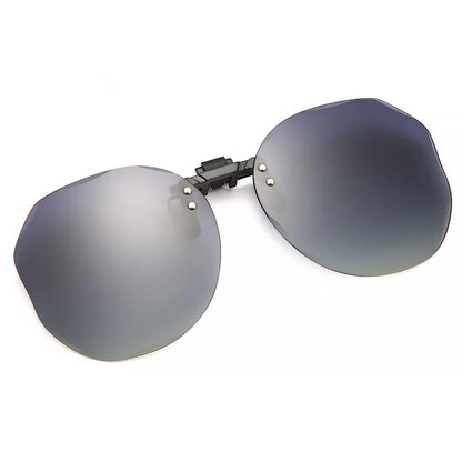 Women Sunglasses Clip-on Polarized Optical Glasses Clip Diamond Cut Mirror Eyeglasses Anti-UV Driving Sunglasses 2026 Trendy