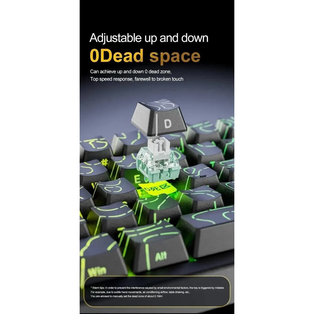 Attack Shark X68 He Gaming Keyboard Magnetic Mechanical Wired for Pro Gaming 0.01mm Rapid Trigg 8000Hz 128K Rate