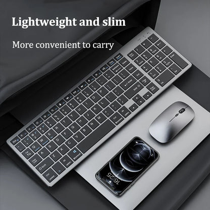 Russian/Hebrew/Spanish/Portuguese/Korean Bluetooth 5.0 & 2.4G Wireless Rechargeable Keyboard For Tablet iPad PC Android IOS Win
