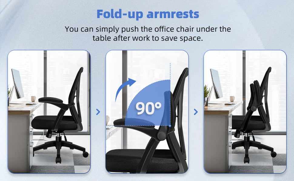 Daccormax Ergonomic Office Chair with Lumbar Support, Adjustable Reclining Desk Chair, Computer Chair with Armrests for Home Office
