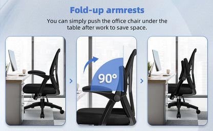 Daccormax Ergonomic Office Chair with Lumbar Support, Adjustable Reclining Desk Chair, Computer Chair with Armrests for Home Office