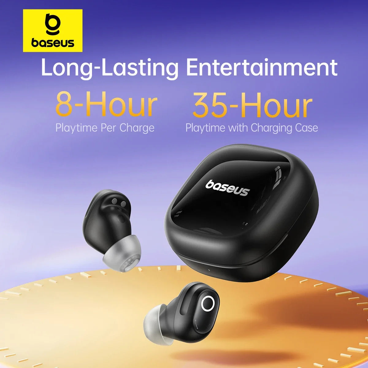 Baseus Bass BD1 Wireless Bluetooth 5.4 Earbuds – Mini Bean TWS Earphones, 35H Playtime, IP55 Waterproof Sports Headphones with Deep Bass & Low Latency