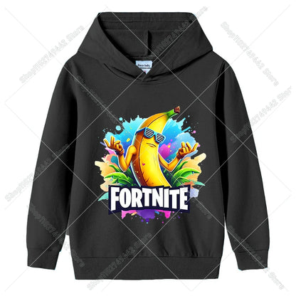 Fortnite-Kinder-Hoodies für den Herbst, Kapuzen-Sweatshirt für Jungen und Mädchen, dünner Trainingsanzug, langärmelige Pullover-Oberteile, Sportbekleidung, Kinderkleidung