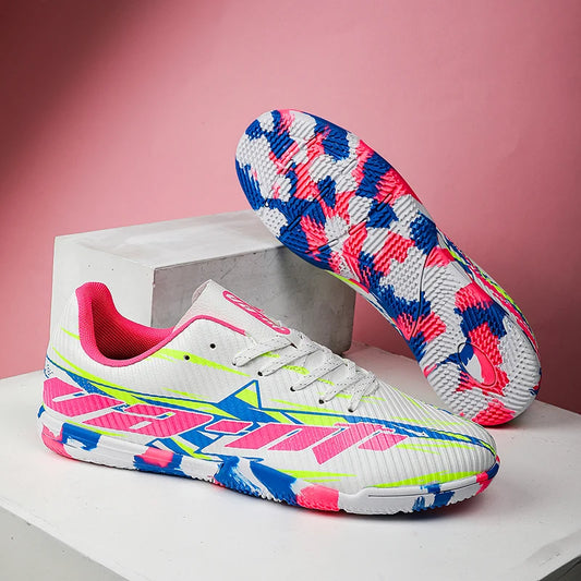 Nouvelles chaussures de football pour hommes, baskets de match, chaussures de soccer antidérapantes, chaussures de sport pour terrain gazonné, chaussures d'entraînement professionnelles, ultra-légères, unisexes.