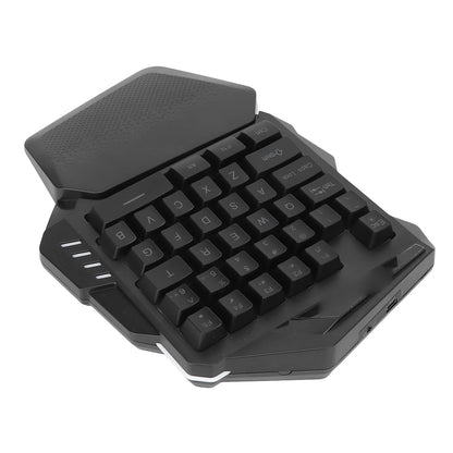 Mini Mechanical Keyboard One Handed Gaming Keyboard 2.4G Wireless RGB Lighting ABS 35 Keys Gaming Keyboard for Computer