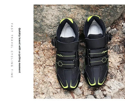 Chaussures de cyclisme unisexes à semelle rigide – Chaussures à crampons pour vélo de route 4 saisons, VTT et sports de plein air