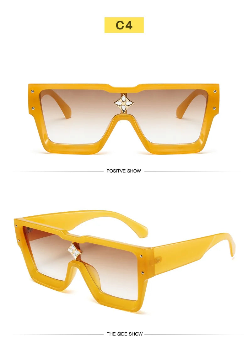 Stylish Cyclone Luxury Sunglasses for Men Women Brand Designer Square Sun Glasses Driving Aviation Fashion Shades UV400